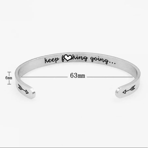 🎁 Hidden Message Bracelet Keep #!%#!* Going NWOT - Picture 2 of 3